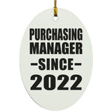 Purchasing Manager Since 2022 - Oval Ornament