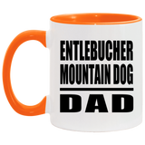 Entlebucher Mountain Dog Dad - 11oz Accent Mug Orange