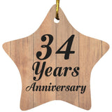 34th Anniversary 34 Years Anniversary - Star Ornament C