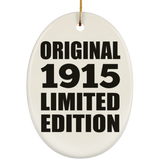 109th Birthday Original 1915 Limited Edition - Oval Ornament