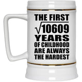 103rd Birthday Square Root of 10609 Years of Childhood - Beer Stein
