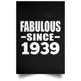 85th Birthday Fabulous Since 1939 - Poster Portrait