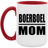 Boerboel Mom - 15oz Accent Mug Red