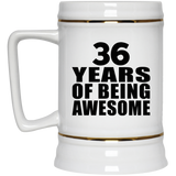 36th Birthday 36 Years Of Being Awesome - Beer Stein