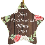 First Christmas As Mimi 2021 - Star Ornament A