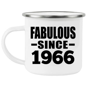 58th Birthday Fabulous Since 1966 - 12oz Camping Mug