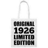 98th Birthday Original 1926 Limited Edition - Tote Bag White