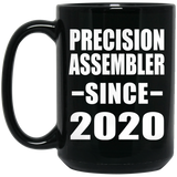 Precision Assembler Since 2020 - 15oz Coffee Mug Black