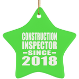 Construction Inspector Since 2018 - Star Ornament