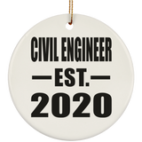Civil Engineer Established EST. 2020 - Circle Ornament