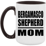 Bergamasco Shepherd Mom - 15oz Accent Mug Black