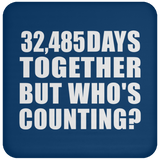 89th Anniversary 32,485 Days Together But Who's Counting - Drink Coaster