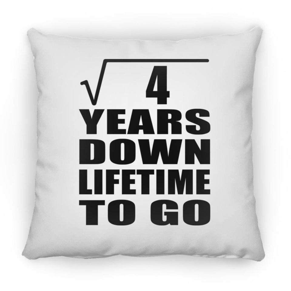 2nd Anniversary Square Root of 4 Years Lifetime To Go - Throw Pillow