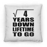 2nd Anniversary Square Root of 4 Years Lifetime To Go - Throw Pillow