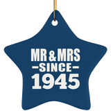 79th Anniversary Mr & Mrs Since 1945 - Star Ornament