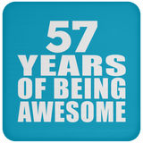 57th Birthday 57 Years Of Being Awesome - Drink Coaster