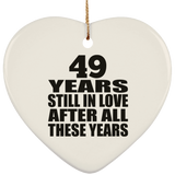 49th Anniversary 49 Years Still In Love After These Years - Heart Ornament