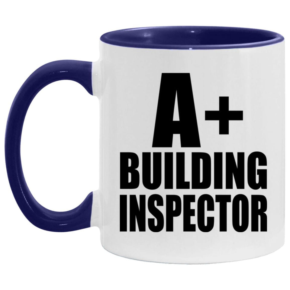 A+ Building Inspector - 11oz Accent Mug Purple