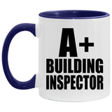 A+ Building Inspector - 11oz Accent Mug Purple