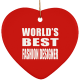 World's Best Fashion Designer - Heart Ornament