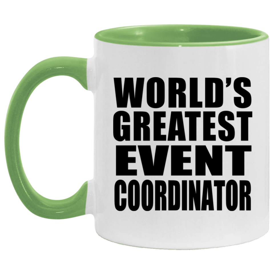 World's Greatest Event Coordinator - 11oz Accent Mug Green