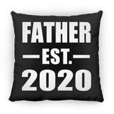 Father Established EST. 2020 - Throw Pillow Black