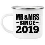 5th Anniversary Mr & Mrs Since 2019 - 12oz Camping Mug