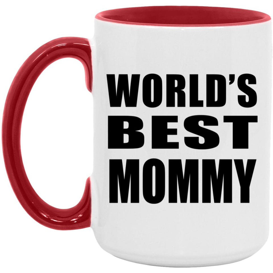 World's Best Mommy - 15oz Accent Mug Red