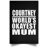 Courtney World's Okayest Mum - Poster Portrait