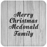 Merry Christmas Mcdonald Family - Drink Coaster F