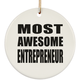 Most Awesome Entrepreneur - Circle Ornament