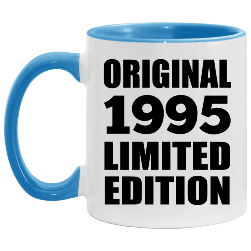 29th Birthday Original 1995 Limited Edition - 11oz Accent Mug Blue