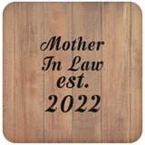 Mother In Law Established EST. 2022 - Drink Coaster C