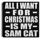 All I Want For Christmas Is My Sam Cat - Canvas Square