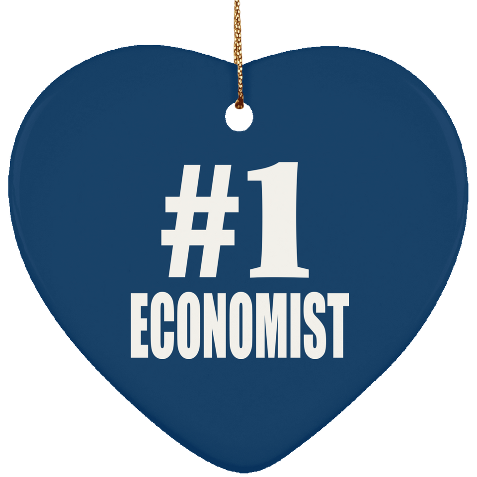 Number One #1 Economist - Heart Ornament