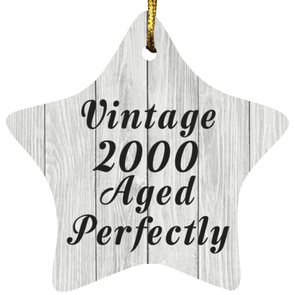 24th Birthday Vintage 2000 Aged Perfectly - Star Ornament F