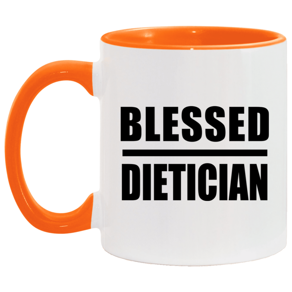 Blessed Dietician - 11oz Accent Mug Orange