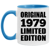 45th Birthday Original 1979 Limited Edition - 11oz Accent Mug Blue