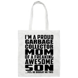 Proud Garbage Collector Mom Of Awesome Son - Tote Bag White