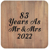 83 Years As Mr & Mrs 2022 - Drink Coaster C