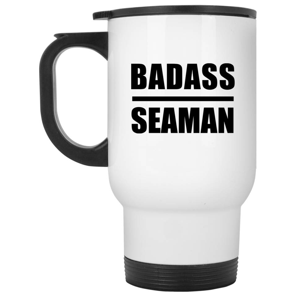 Badass Seaman - White Travel Mug