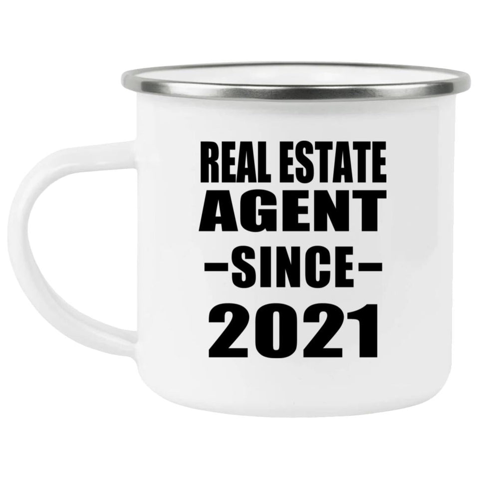 Real Estate Agent Since 2021 - 12oz Camping Mug