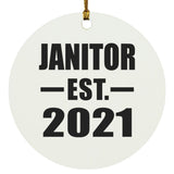 Janitor Established EST. 2021 - Circle Ornament