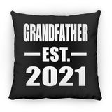 Grandfather Established EST. 2021 - Throw Pillow Black