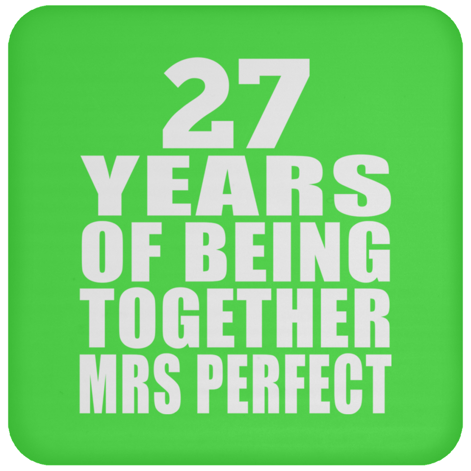 27th Anniversary 27 Years Of Being Mrs Perfect - Drink Coaster