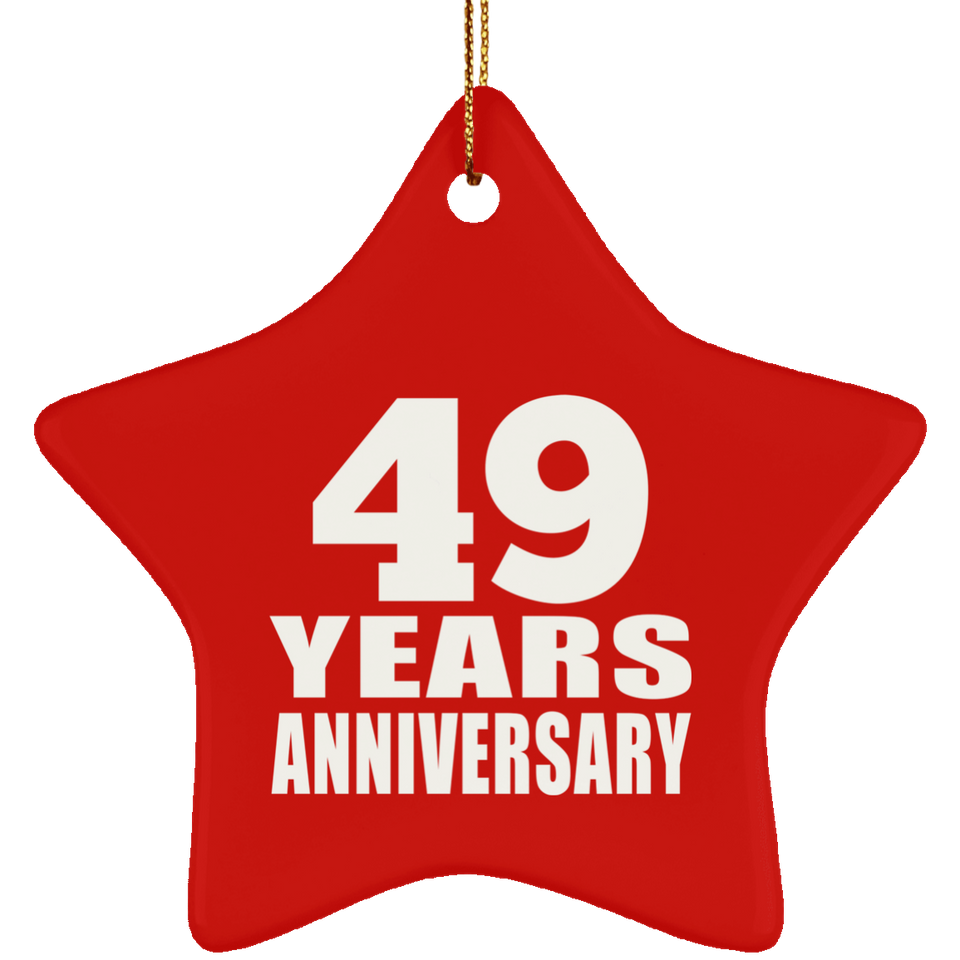 49th Anniversary 49 Years - Star Ornament