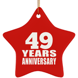 49th Anniversary 49 Years - Star Ornament
