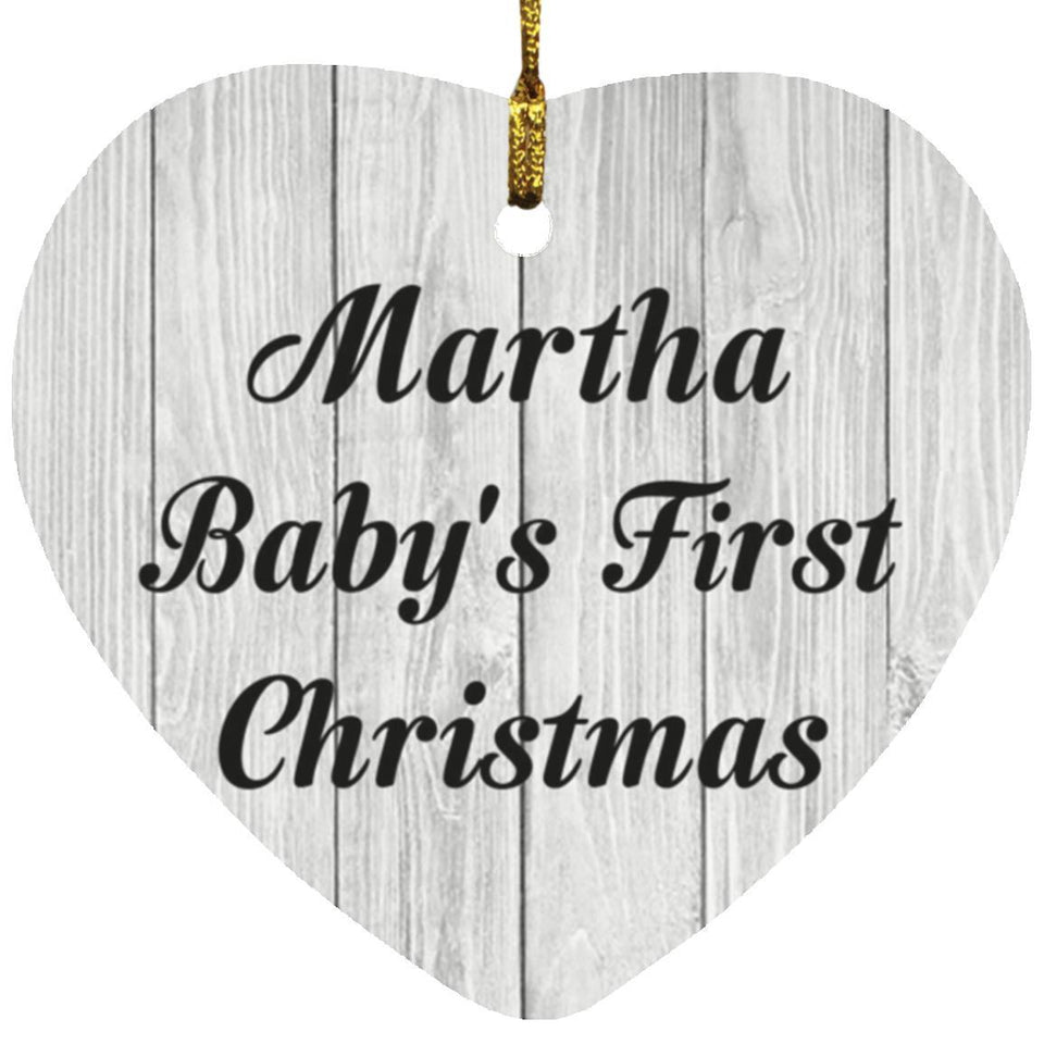 Martha Baby's First Christmas - Heart Ornament F