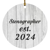 Stenographer Established Est. 2024 - Circle Ornament F