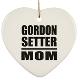 Gordon Setter Mom - Heart Ornament